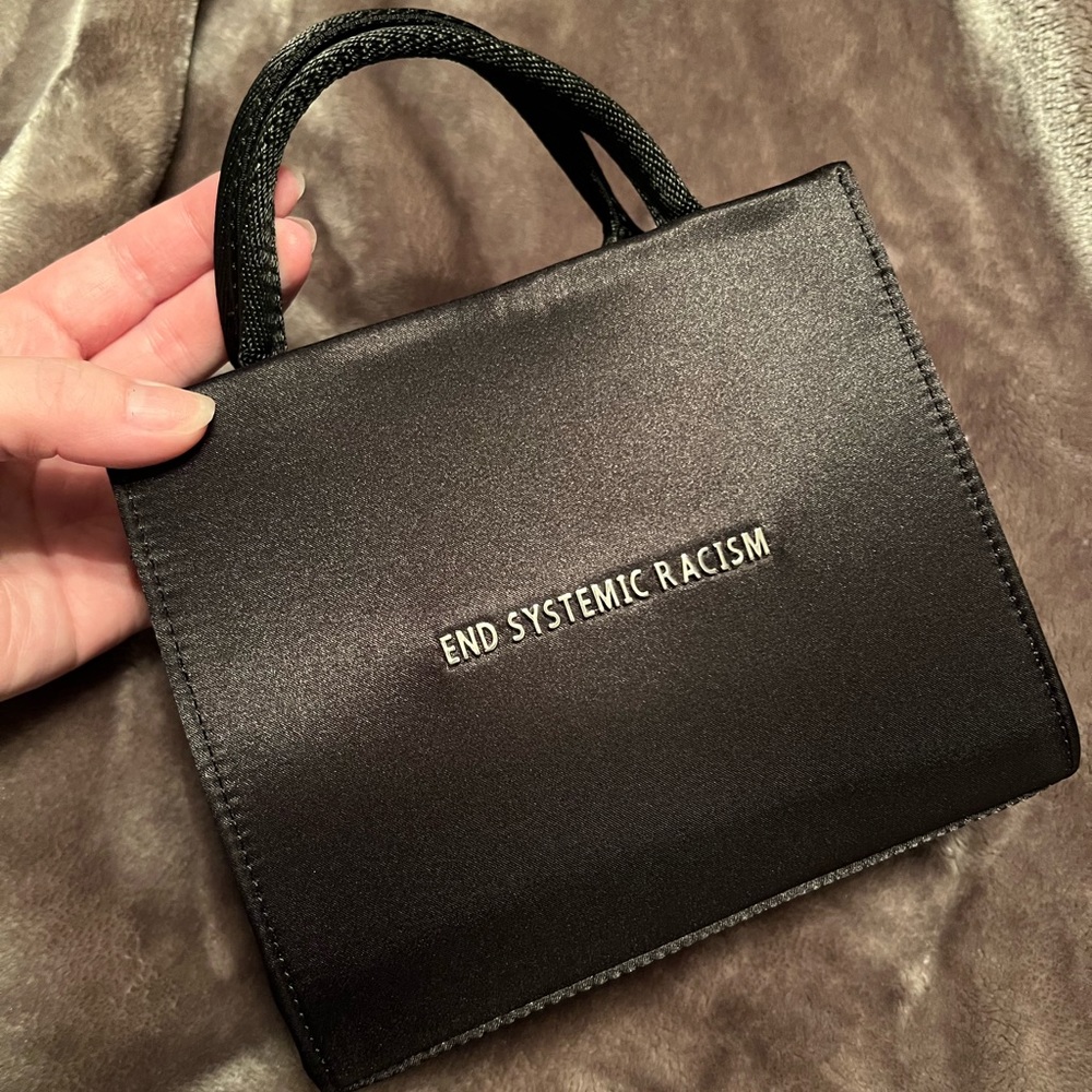 NWT Brandon Blackwood Black Satin ESR Tote